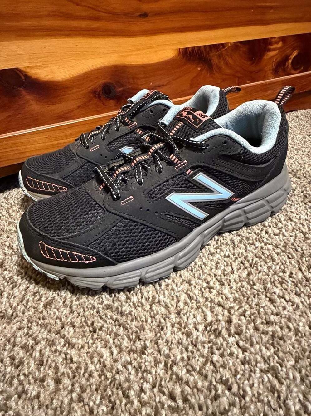 New Balance 430 V1 Women's Running Shoes W430LB1 Black Baby Blue Size 9